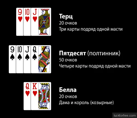Деберц, правила игры, комбинации карт. Деберц правила
