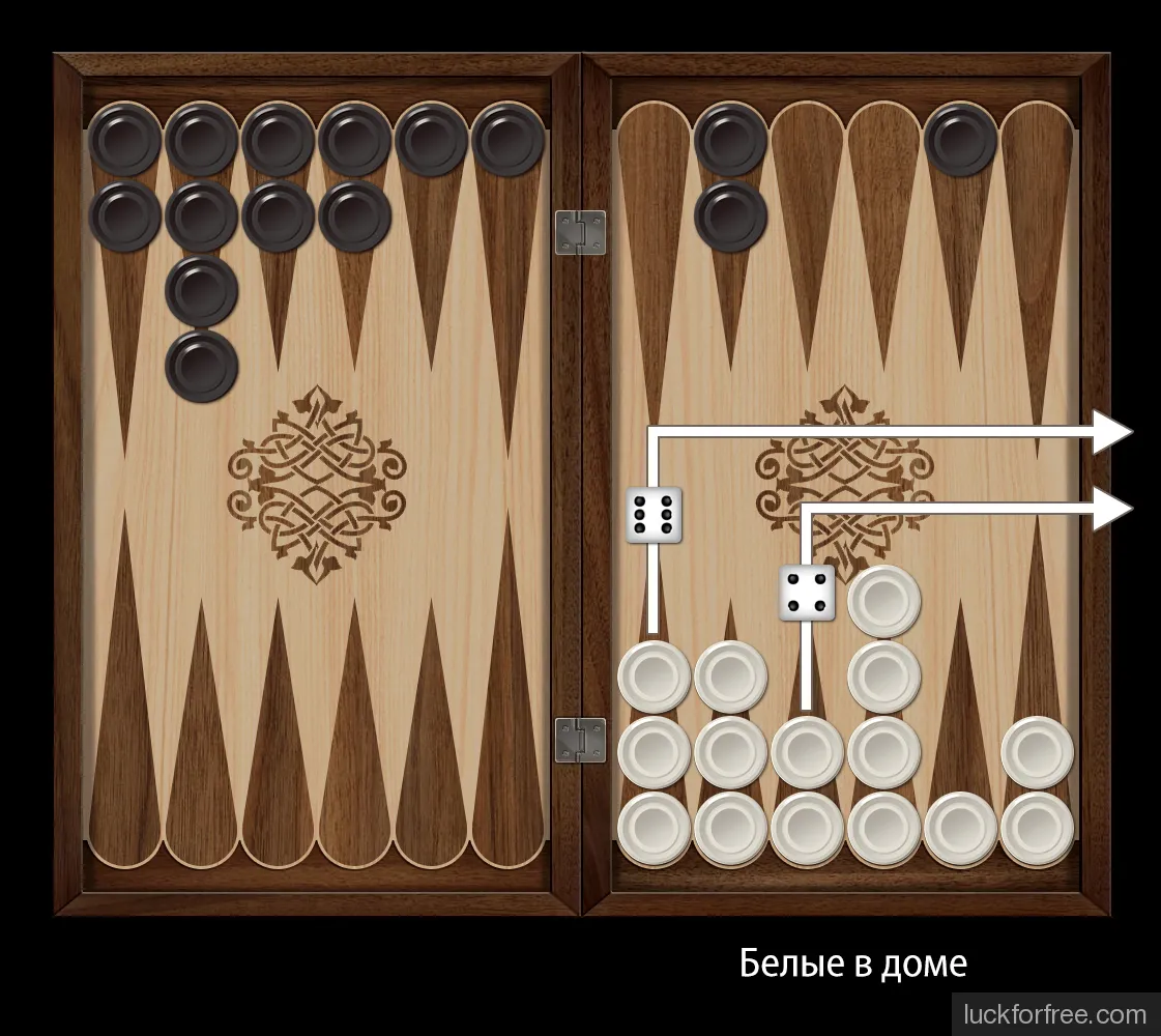 Long backgammon rules how to shoot chips from home
