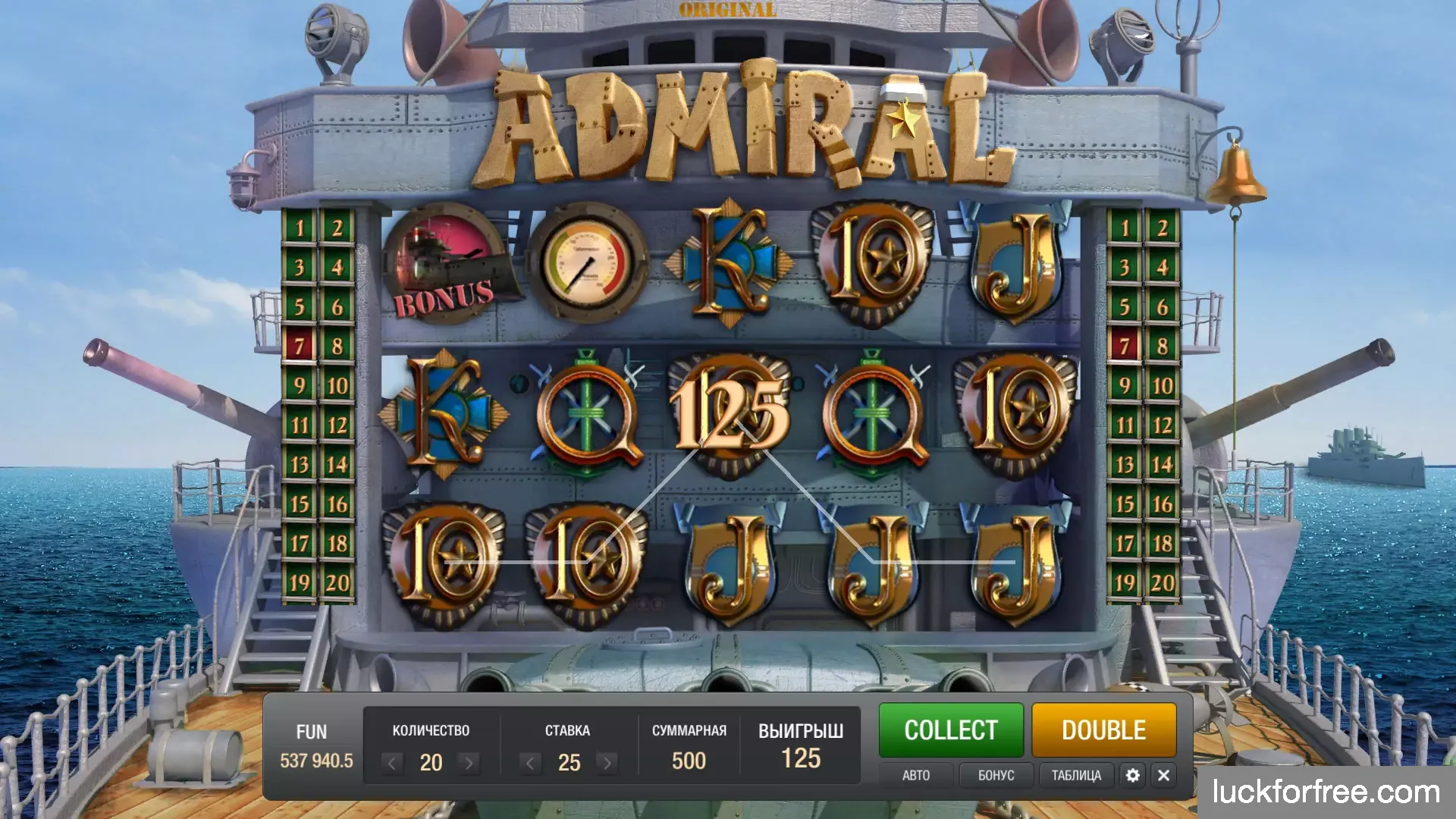 Admiral slot