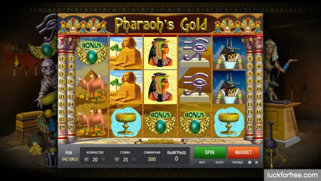 Игровые автоматы Pharaohs Gold